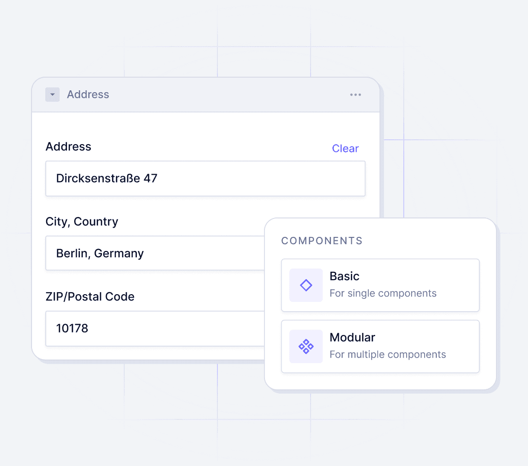 Modular components