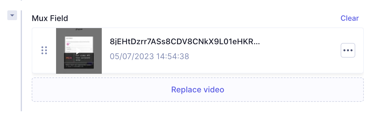 Mux - Replace video